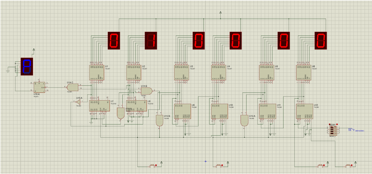 Clock with logic gates